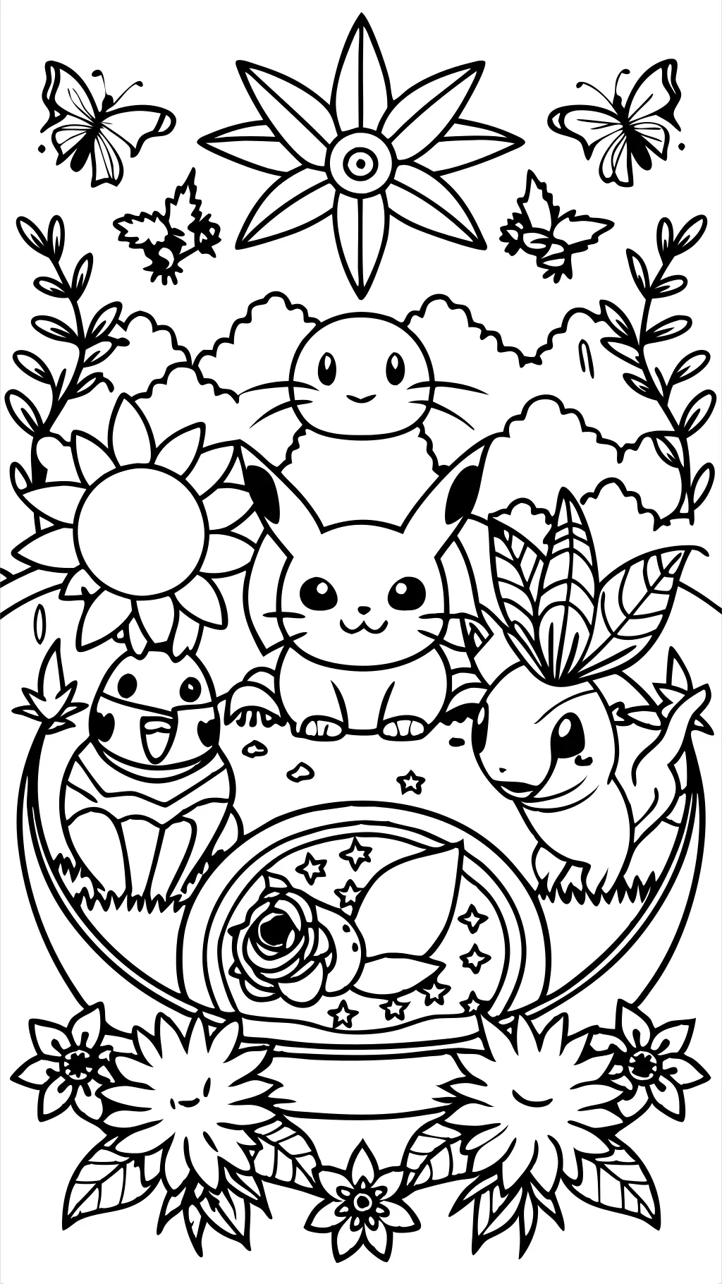 Páginas para colorear para adultos Pokémon